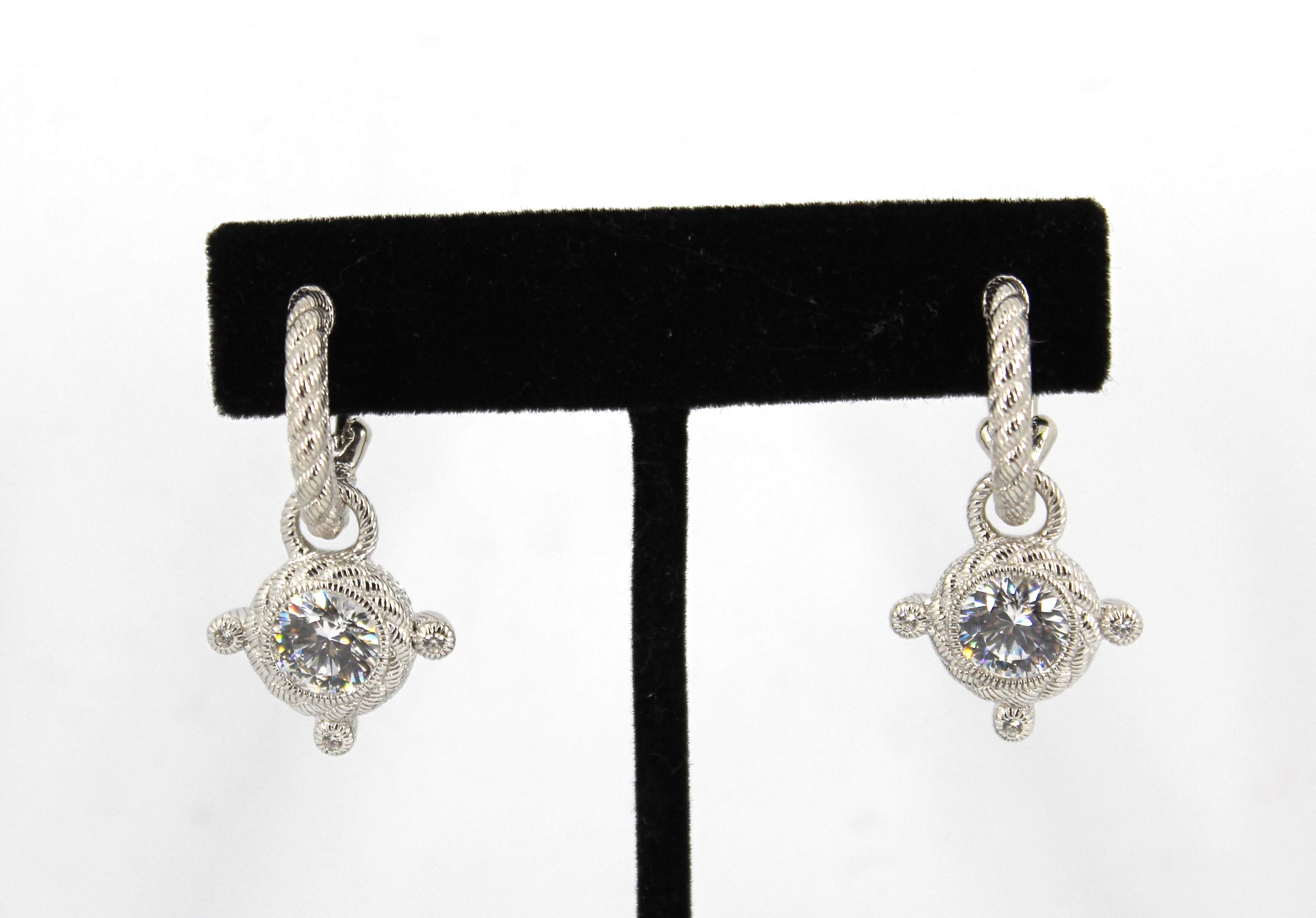 JUDITH RIPKA SILVER NAUTICAL CZ