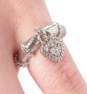 JUDITH RIPKA STERLING CZ HEART