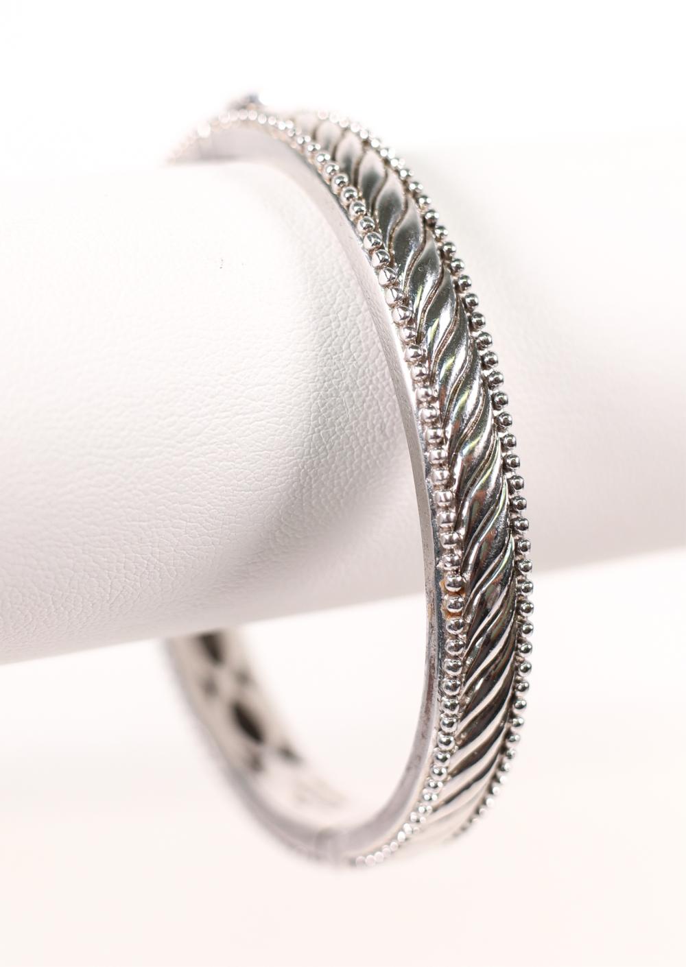 JUDITH RIPKA STERLING SILVER HINGED