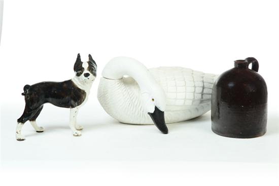 JUG  DOORSTOP  AND SWAN.  American