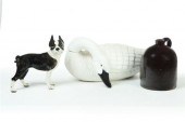 JUG  DOORSTOP  AND SWAN.  Amer