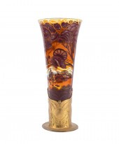 JUGENDSTIL CAMEO VASE W/ ORIVI