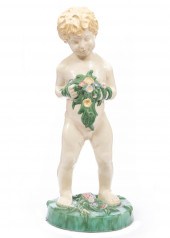 JUGENDSTIL POLYCHROME GLAZED C
