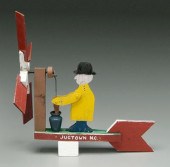 Jugtown folk art whirligig, po