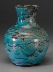 Jugtown Red and Blue Glaze Vas