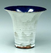 Jugtown vase, sloped and evert