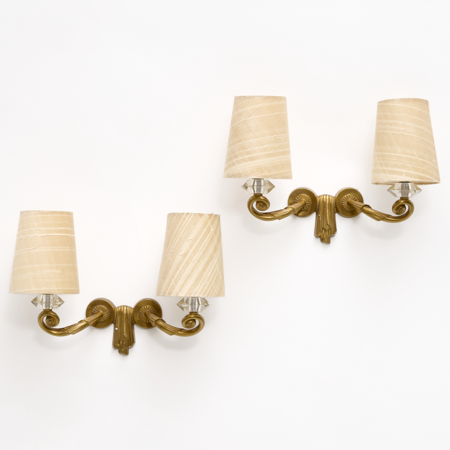 JULES LELEU, PAIR GILT BRONZE