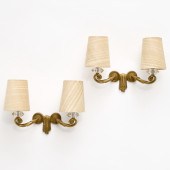 JULES LELEU, PAIR GILT BRONZE