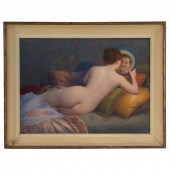 JULES SCALBERT. NUDE WOMAN WIT