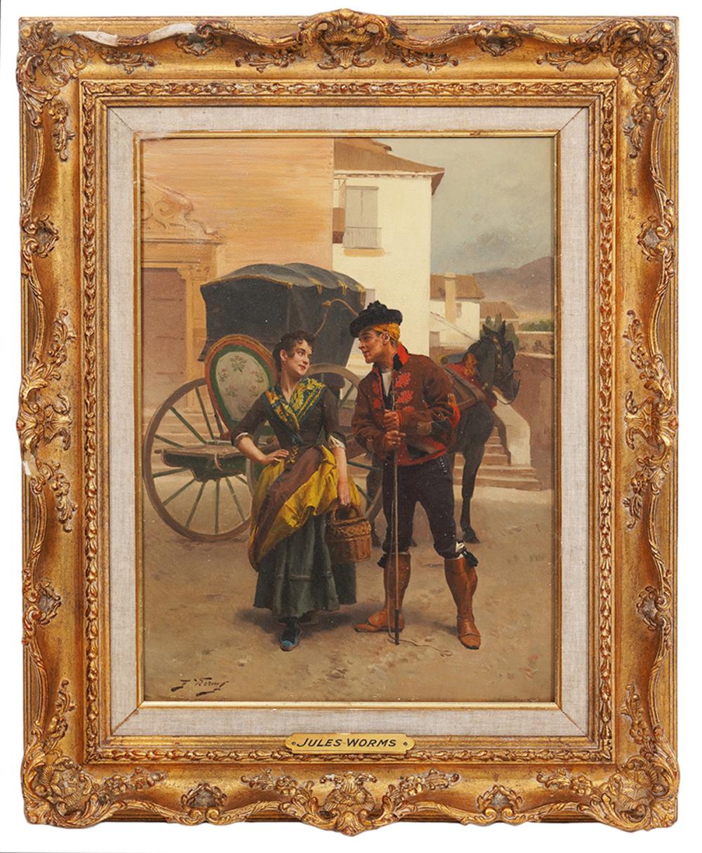 JULES WORM 'CHANCE MEETING' OIL