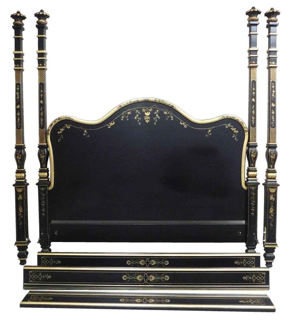 "JULIA GRAY" KING SIZE POSTER BED