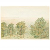 JULIAN ALDEN WEIR, WATERCOLOR