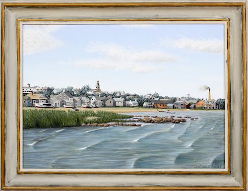 JULIAN YATES OIL ON CANVAS "VIEW OF