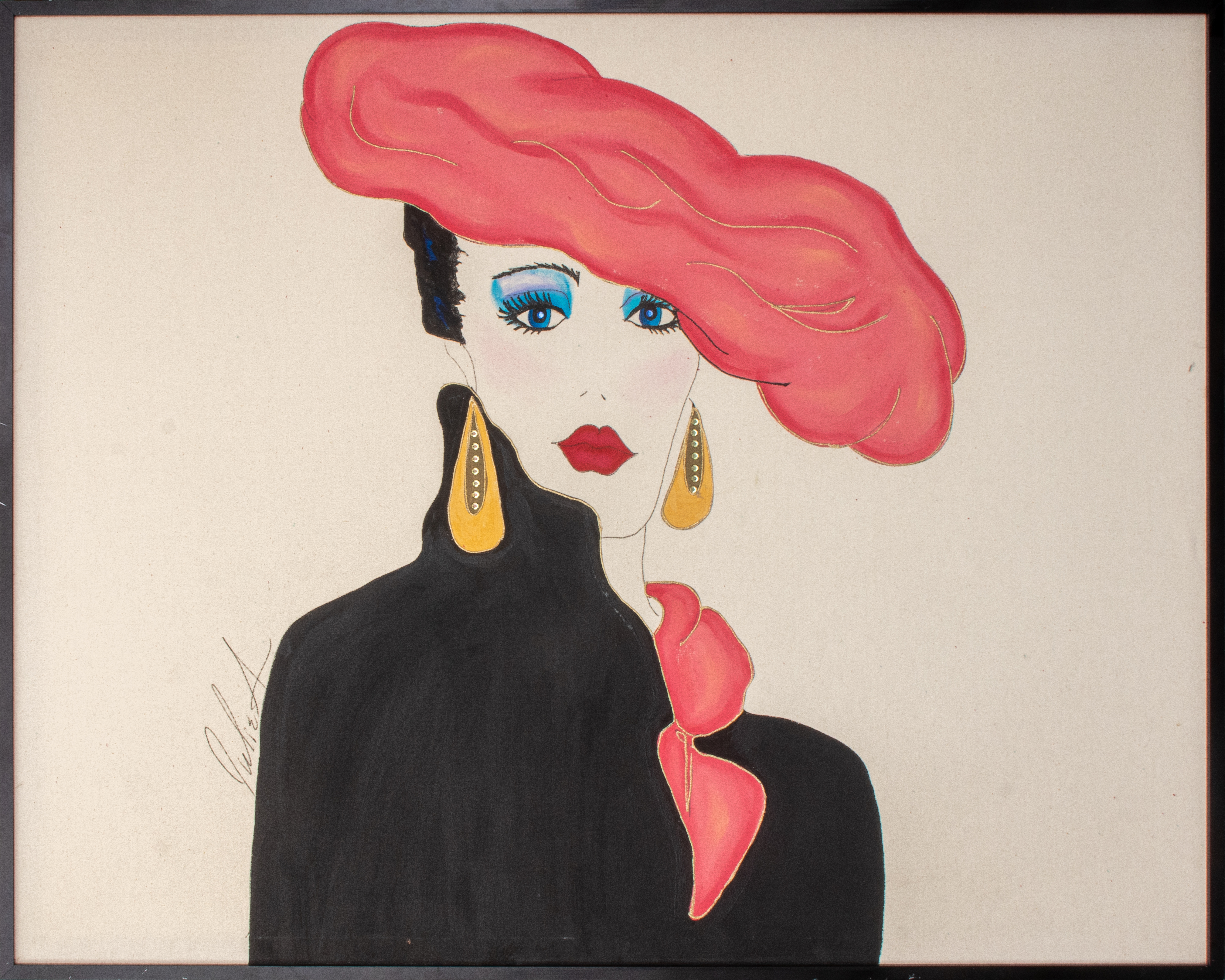 JULIE A. SIGNED POP ART ACRYLIC