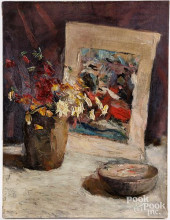 JULIUS BLOCH OIL ON CANVAS<br>