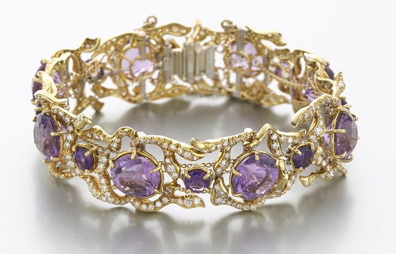 Julius Cohen 18K amethyst and