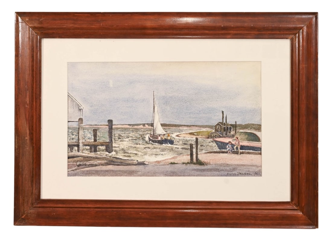 JULIUS DELBOS SIGNED WATER COLOR