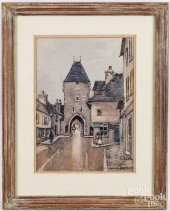 JULIUS DELBOS WATERCOLOR STREE