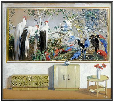 Julius Moessel gouache (Chicago,