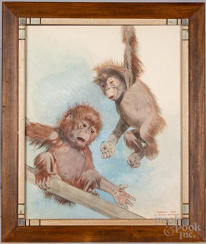 JULIUS MOESSEL WATERCOLOR ON