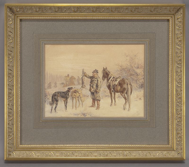 Juliusz von Kossak watercolor on