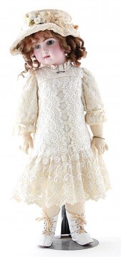 Jumeau bisque-head doll circa