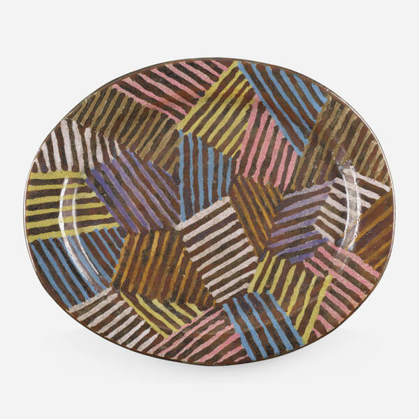 Jun Kaneko. Oval. 1980, glazed