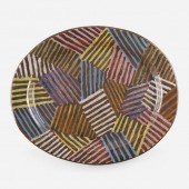 Jun Kaneko. Oval. 1980, glazed