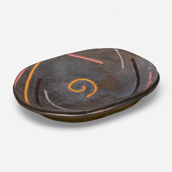 Jun Kaneko. Oval. 1982, glazed