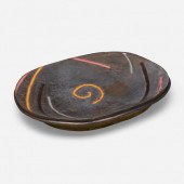 Jun Kaneko. Oval. 1982, glazed
