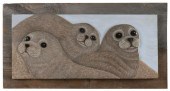JUNE NOLL CARVED WOODEN PLAQUE