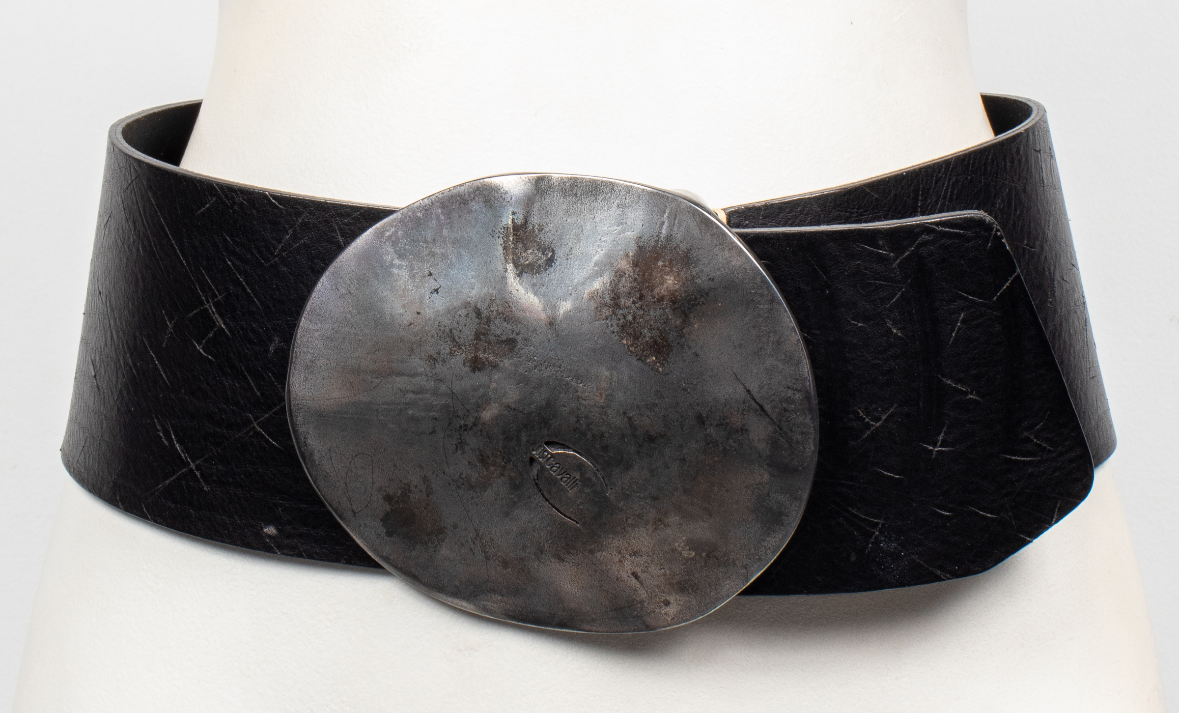 JUST CAVALLI WIDE LEATHER BELT W