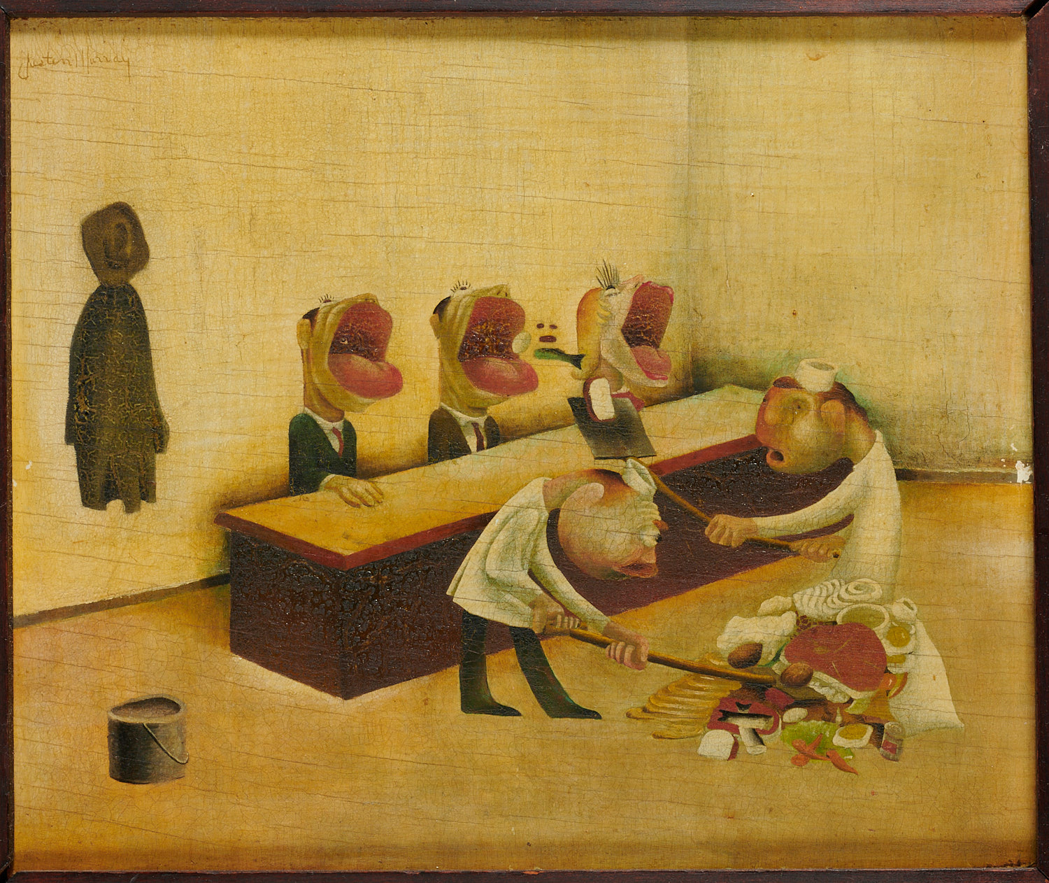 JUSTIN MURRAY, OIL ON PANEL, C.