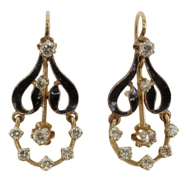 K. GOLDSCHMIDT 14KT GOLD ENAMEL