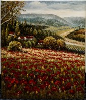 K. PAUL, FIELD OF POPPIES, OIL