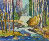 K. SWAIN, 20TH C. OIL ON CANVA