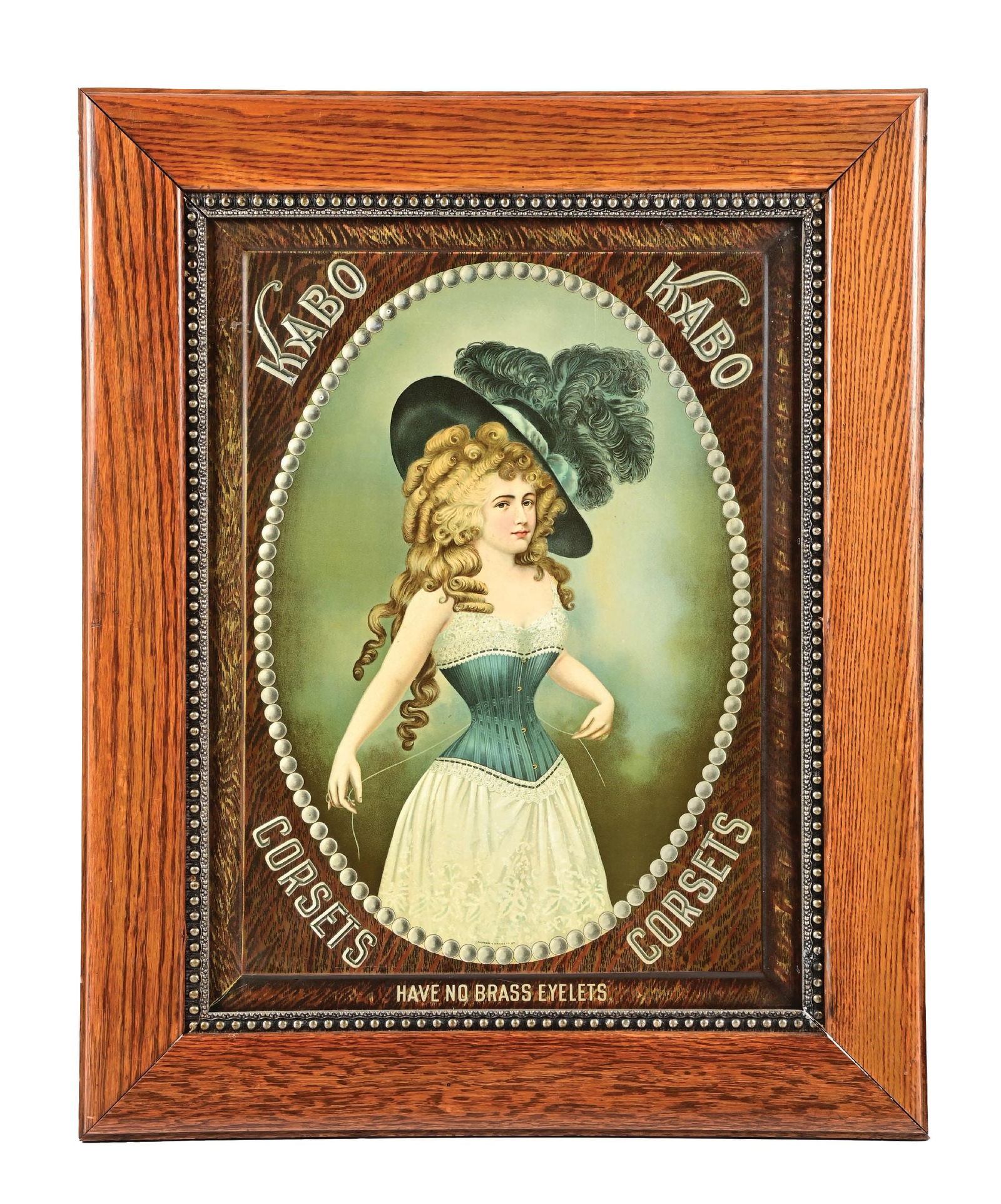 KABO CORSETS SIGN W/ YOUNG LADY