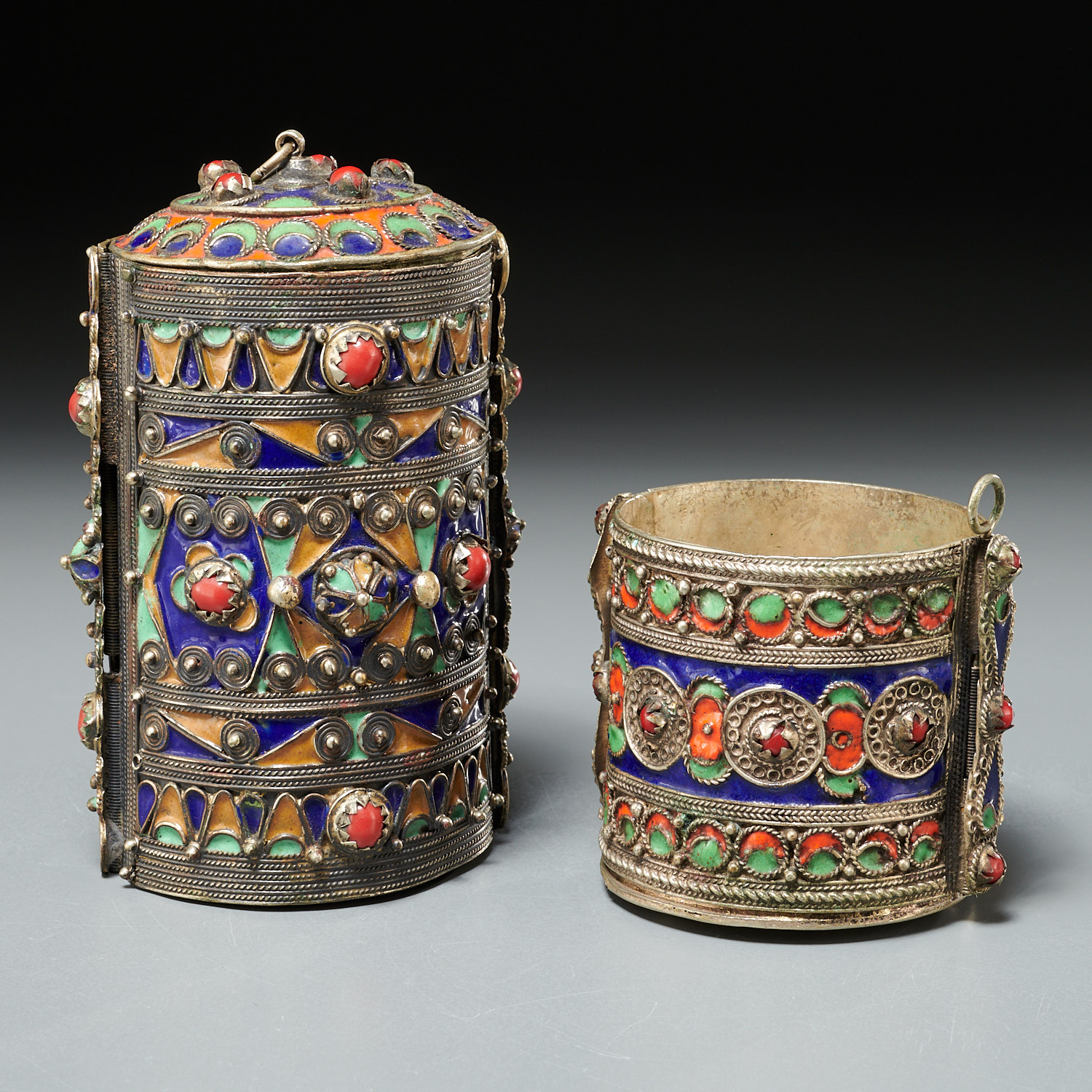 KABYLE BERBER, (2) ENAMELED