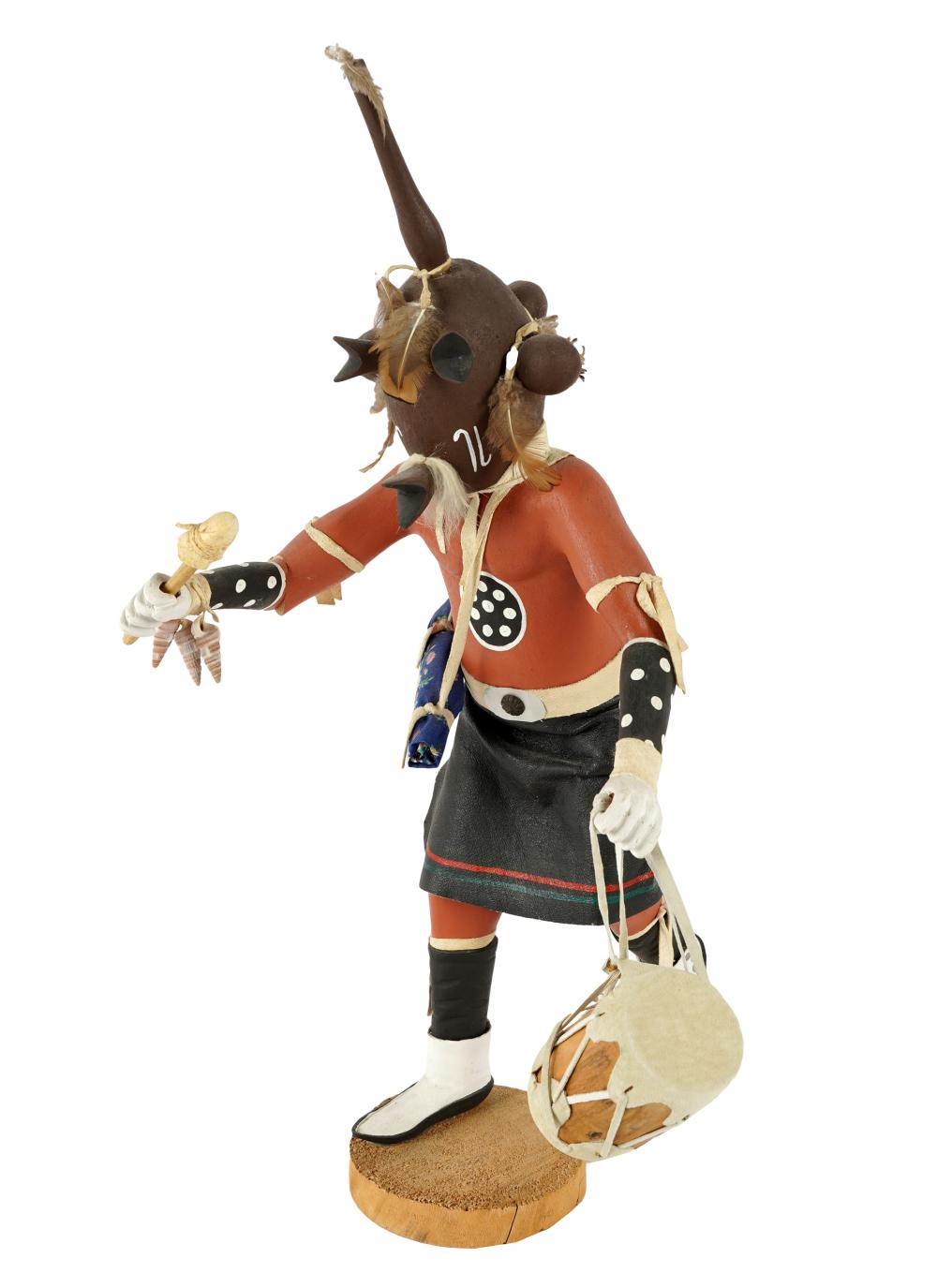 KACHINA DOLL "MUDHEAD"painted