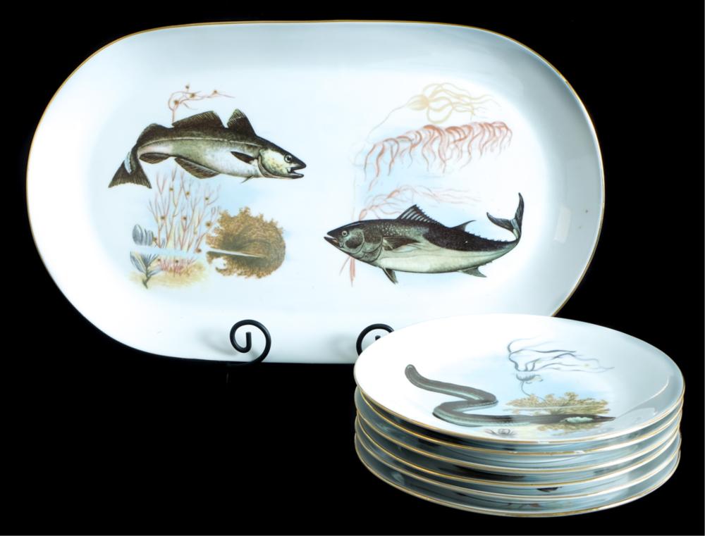 KAHLA GERMANY STURGEON FISH PLATTER