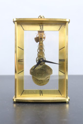 KAISER BRASS DESK CLOCK, 7 JEW