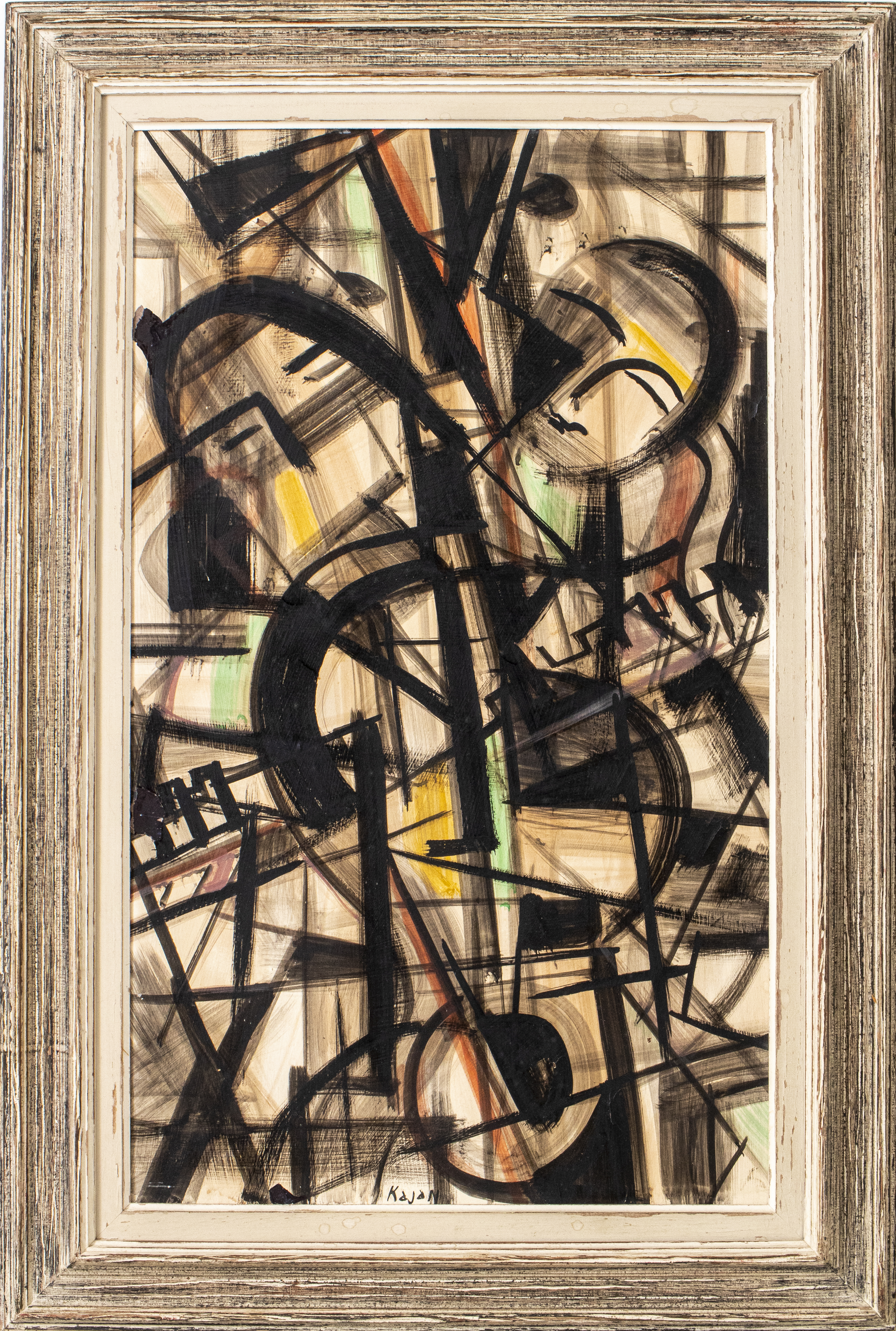 KAJAN SIGNED EXPRESSIONIST OIL ON
