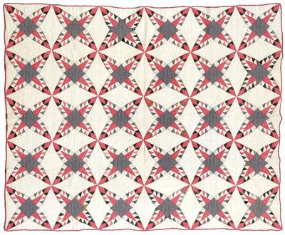 Kaleidoscope variant quilt, 30 hand