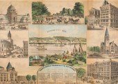 KANSAS CITY 1855 LITHOGRAPH LA