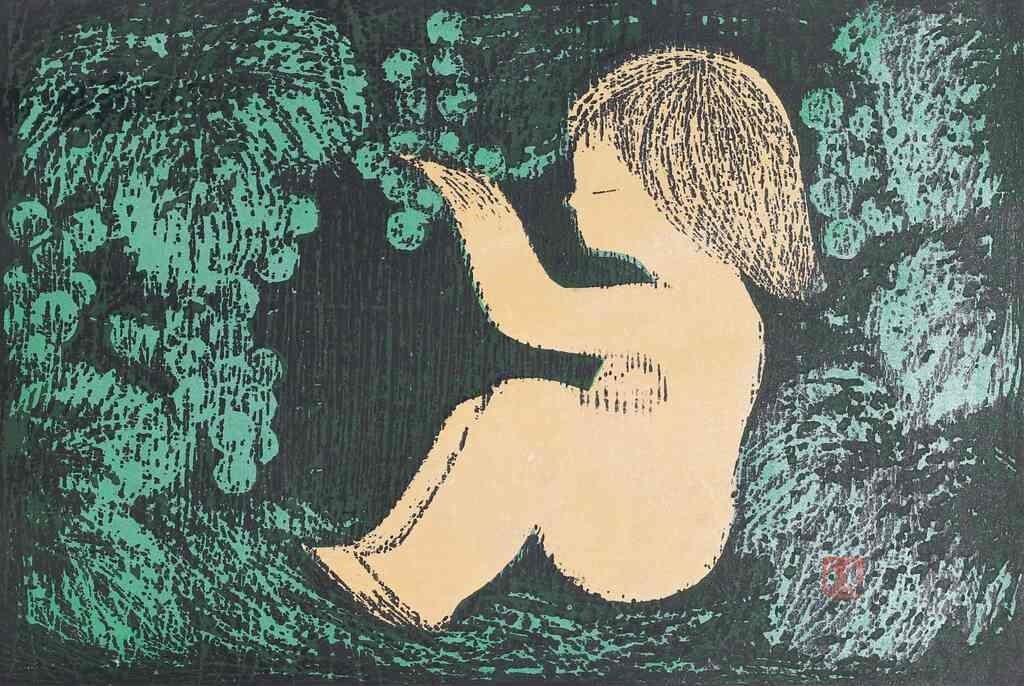 KAORU KAWANO WOODBLOCK GIRL IN