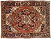Karadja rug, large ivory and b