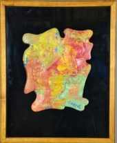 Karel Appel Oil On Carved & Sh
