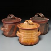 KAREN KARNES, (3) LIDDED VESSE