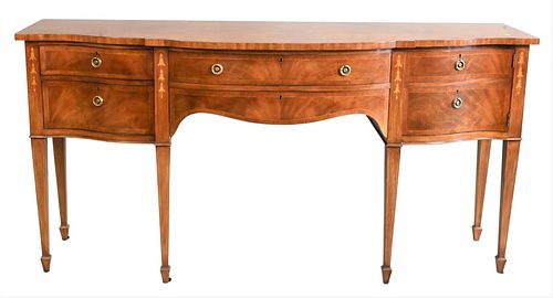 KARGES MAHOGANY BANDED INLAID