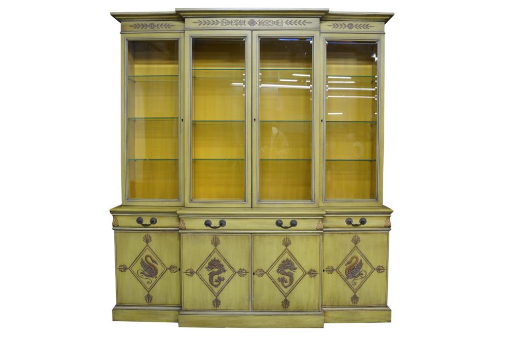 KARGES PAINTED BREAKFRONT CABINETin